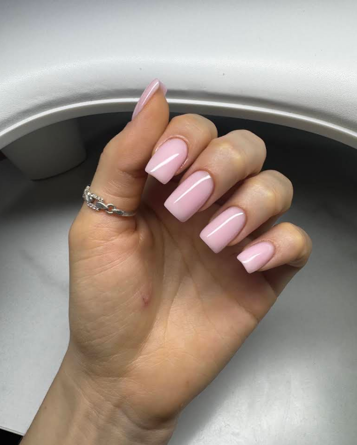 Russian gel manicure by M. STUDIO NYC — client work for Анелія Балух