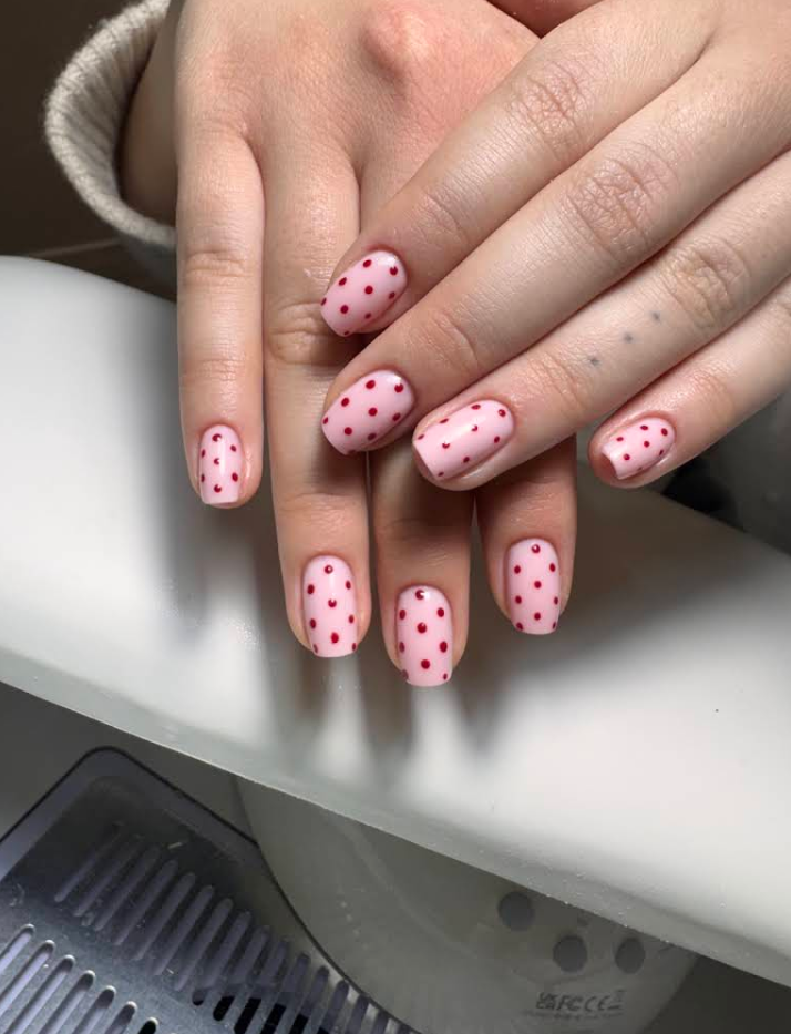 Russian gel manicure by M. STUDIO NYC — client work for Анна Anna