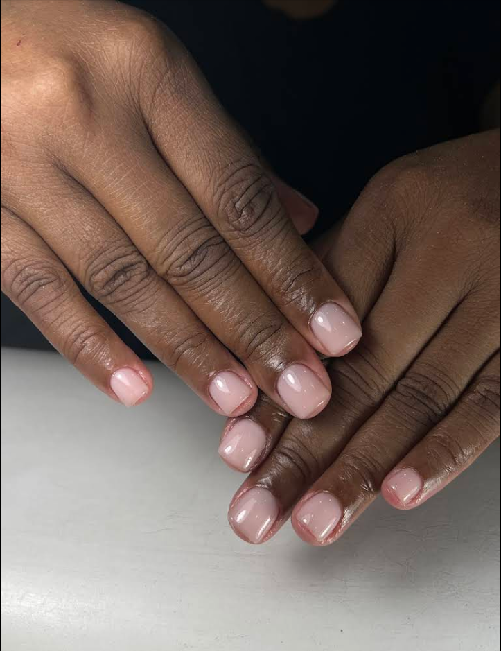 Russian gel manicure by M. STUDIO NYC — client work for Pamela Williams