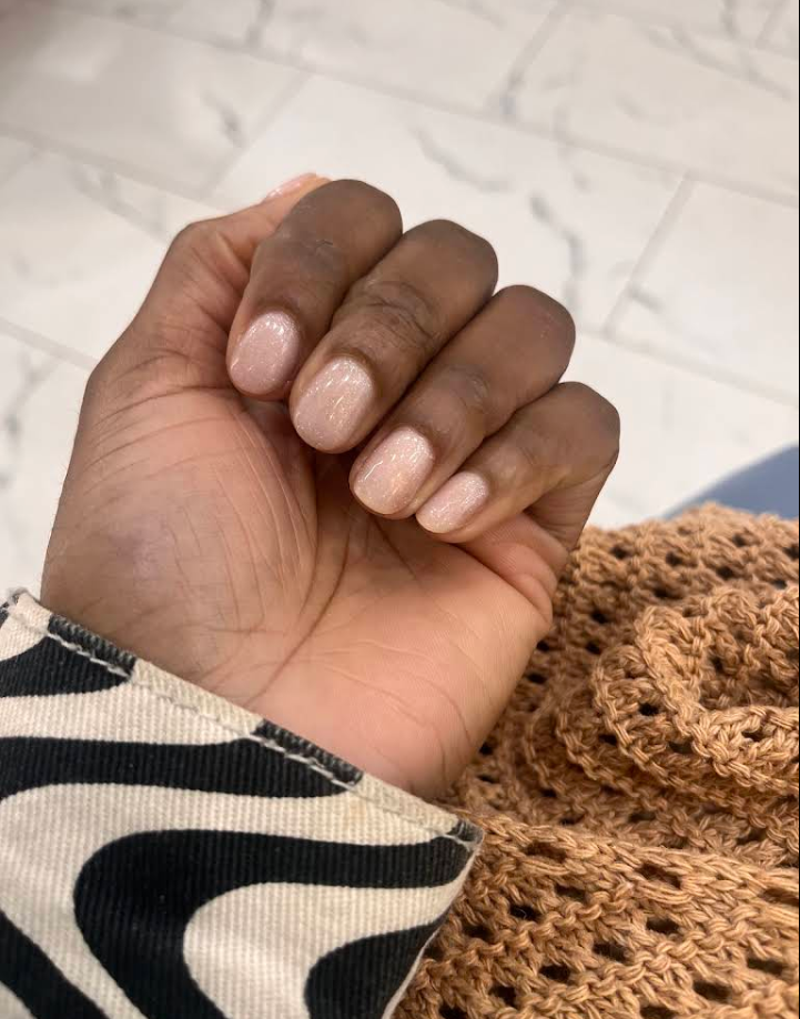 Russian gel manicure by M. STUDIO NYC — client work for J Allen